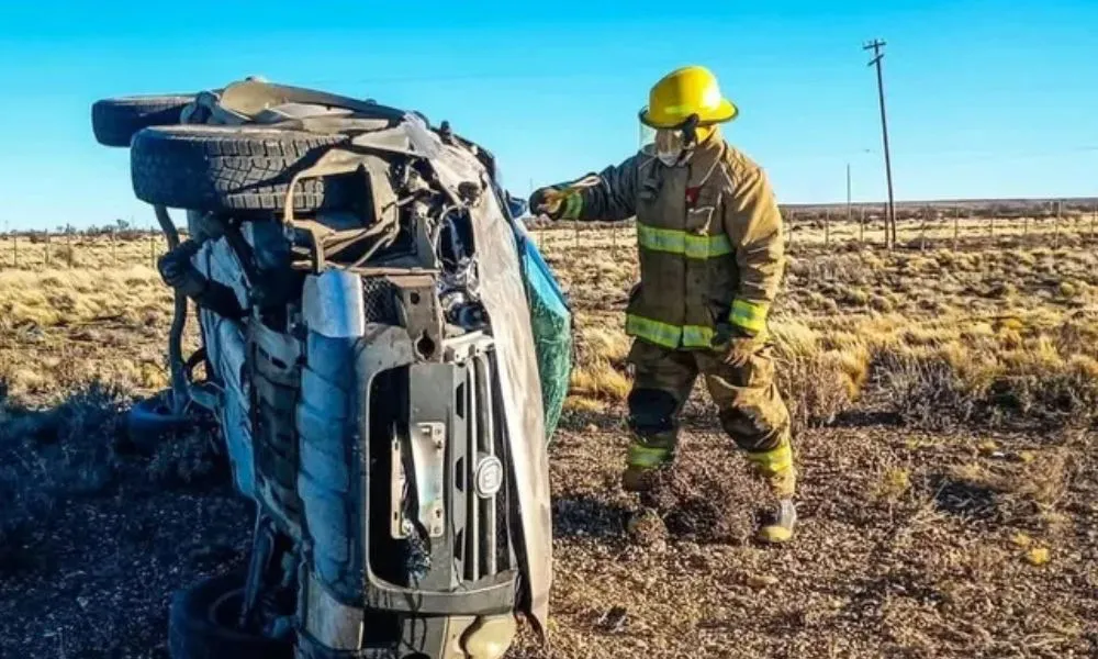 Vuelco cerca de Pico Truncado