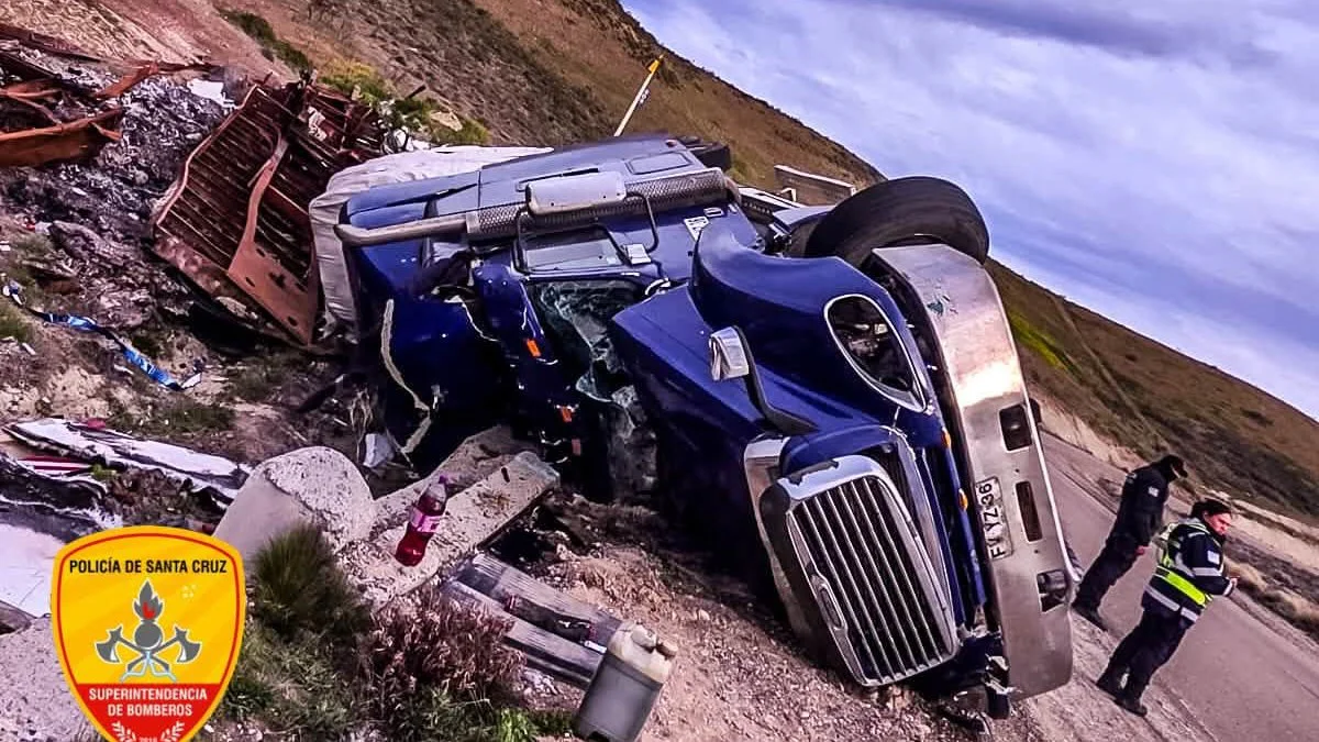 Vuelco de un camión en la Ruta 3 con un herido
