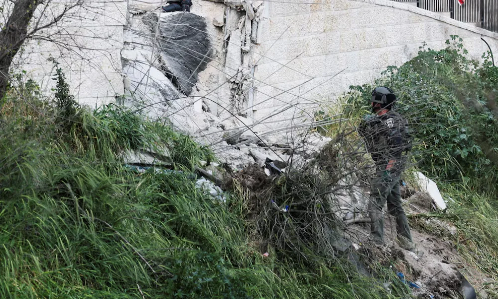 Misíl impactó en Jerusalén