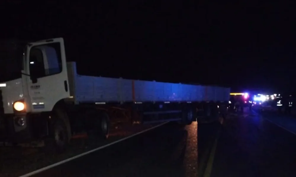 Choque con un camión en Ruta 22