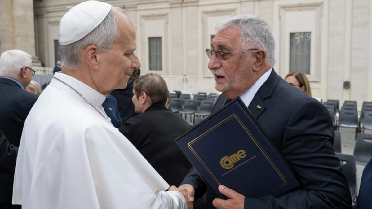 Papa León XIV con Ricardo Diab (Foto CAME)