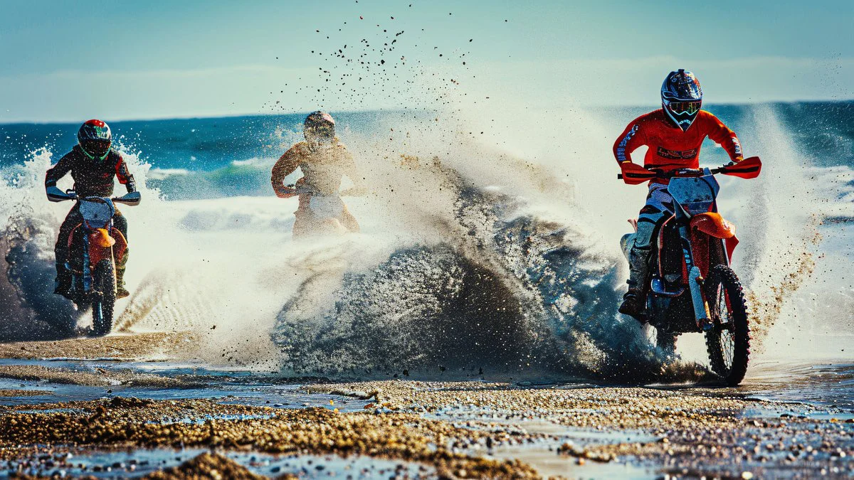 Motocross en la playa. Imagen ilustrativa Magnific