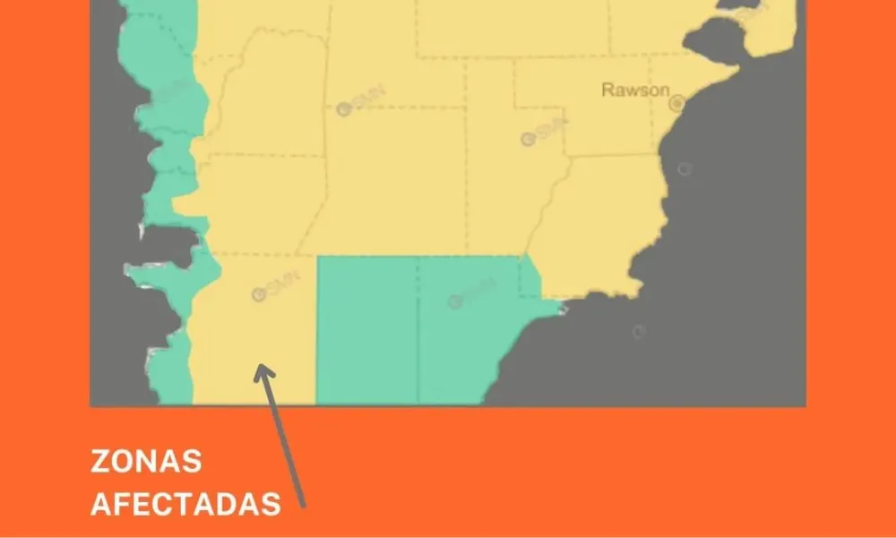 Zonas afectadas por la alerta