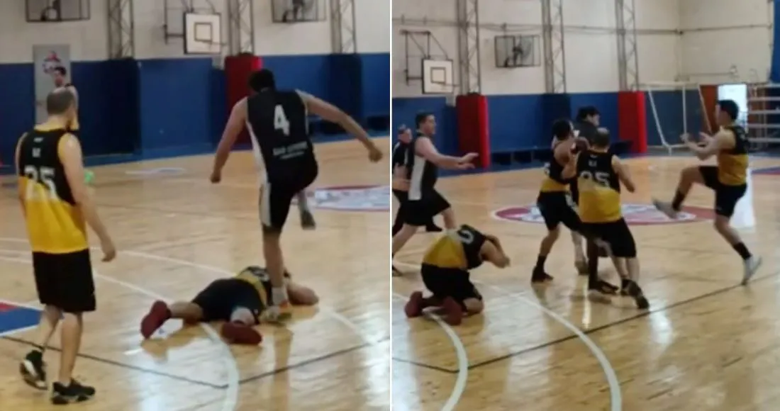 Un jugador agredió brutalmente a un rival en un partido amateur.