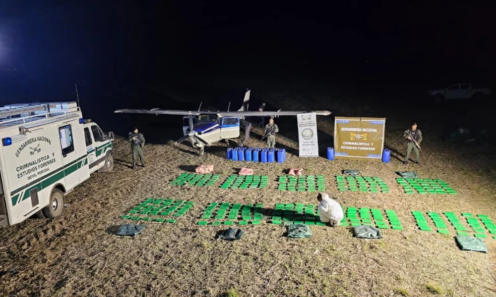 Una avioneta llevaba más de 300 kilos de cocaína