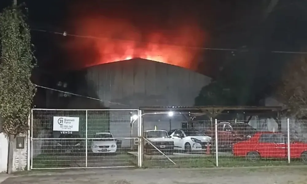 Concesionaria incendiada