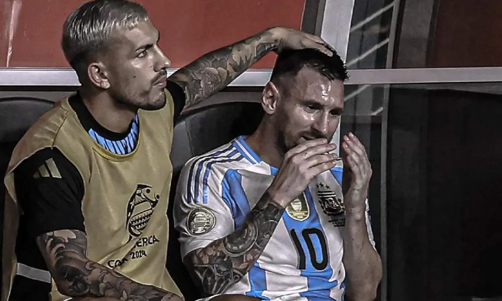 Messi tuvo que salir y terminó llorando