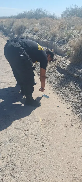 Celular descartado por los delincuentes
