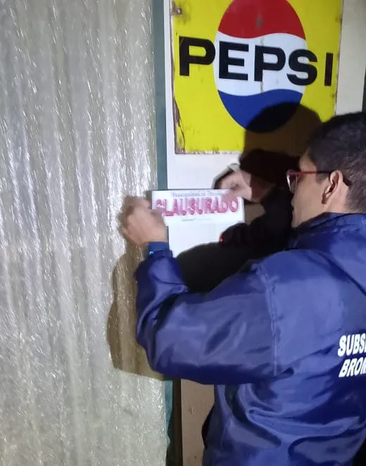 Clausura del local donde se llevaba a cabo la fiesta 