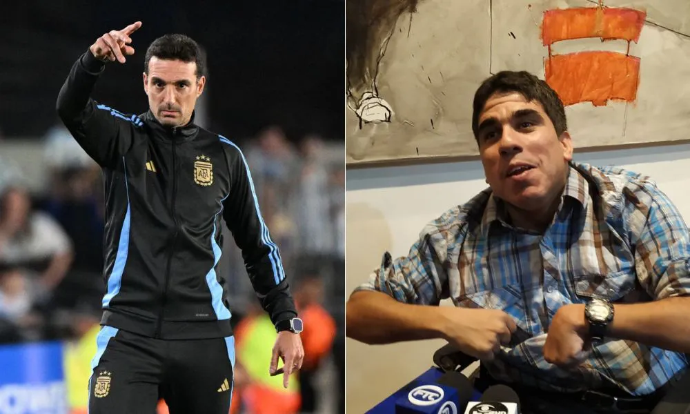 Emocion de Scaloni periodista Uruguayo