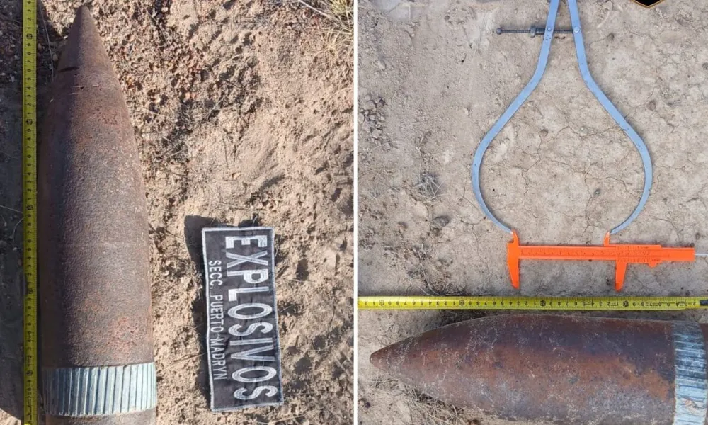 proyectiles navales hallados 