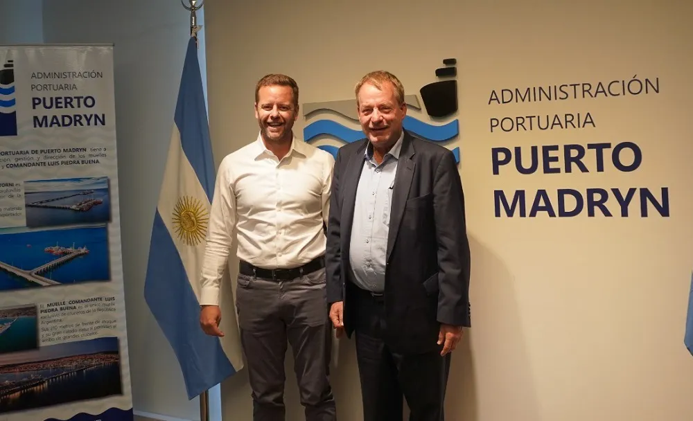 Funcionarios de la Administración Portuaria de Puerto Madryn recibieron al Embajador de Alemania