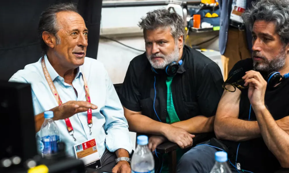 Guillermo Francella en pleno rodaje