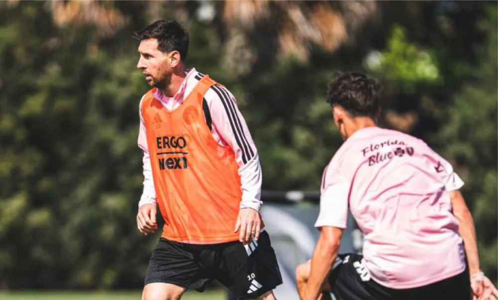 La Pulga dejó atrás la distensión muscular y ya entrena con Inter Miami.