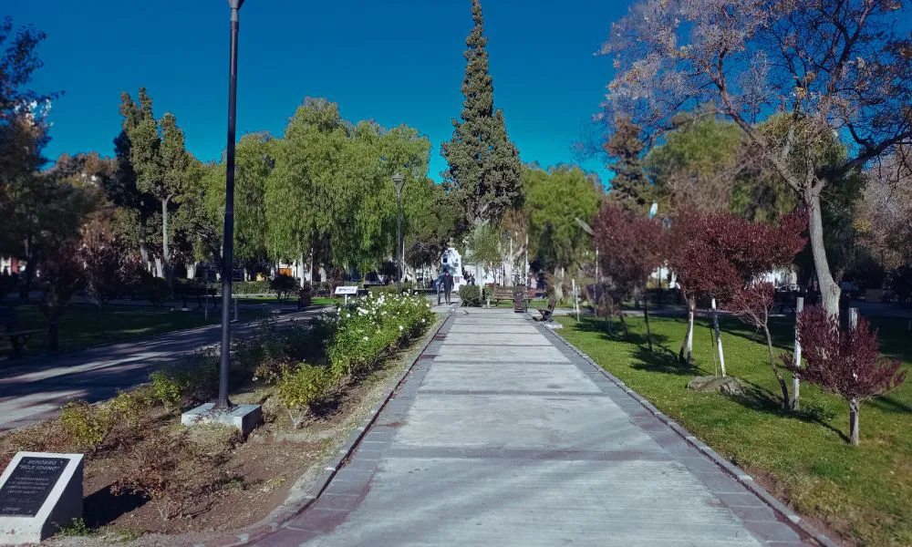 Plaza central de Puerto Madryn