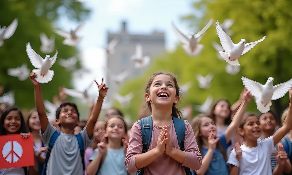 Día Escolar de la No Violencia y la Paz. Foto Freepik