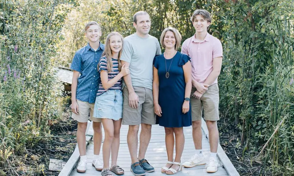 Ryan Borgwardt con su familia