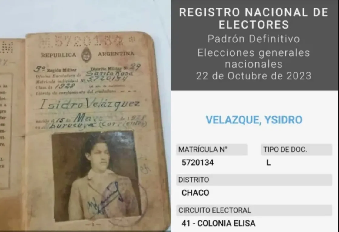 EST HABILITADO A VOTAR AUNQUE MURI HACE 60 A OS