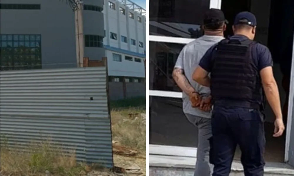 Delincuentes robando en la obra del estadio del Centenario