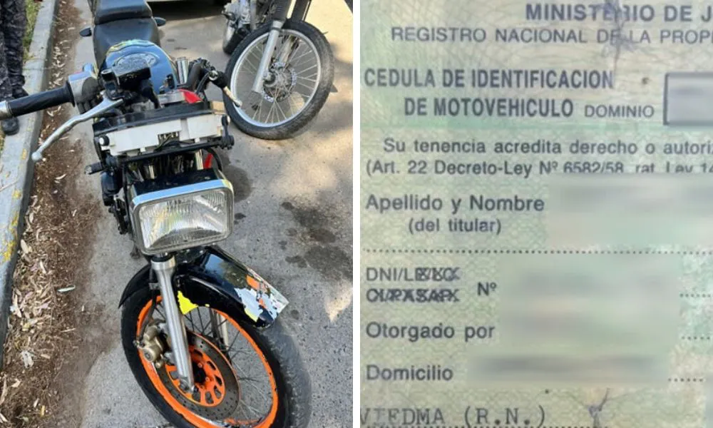 MOTO CON PEDIDO DE CAPTURA