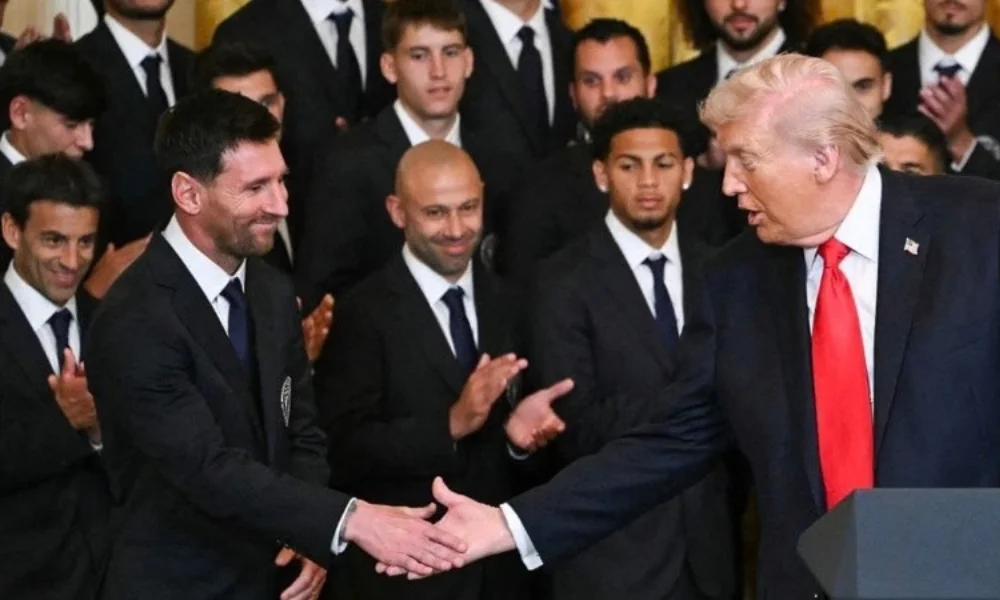 Lionel Messi apareció en la Casa Blanca junto al plantel del Inter Miami.