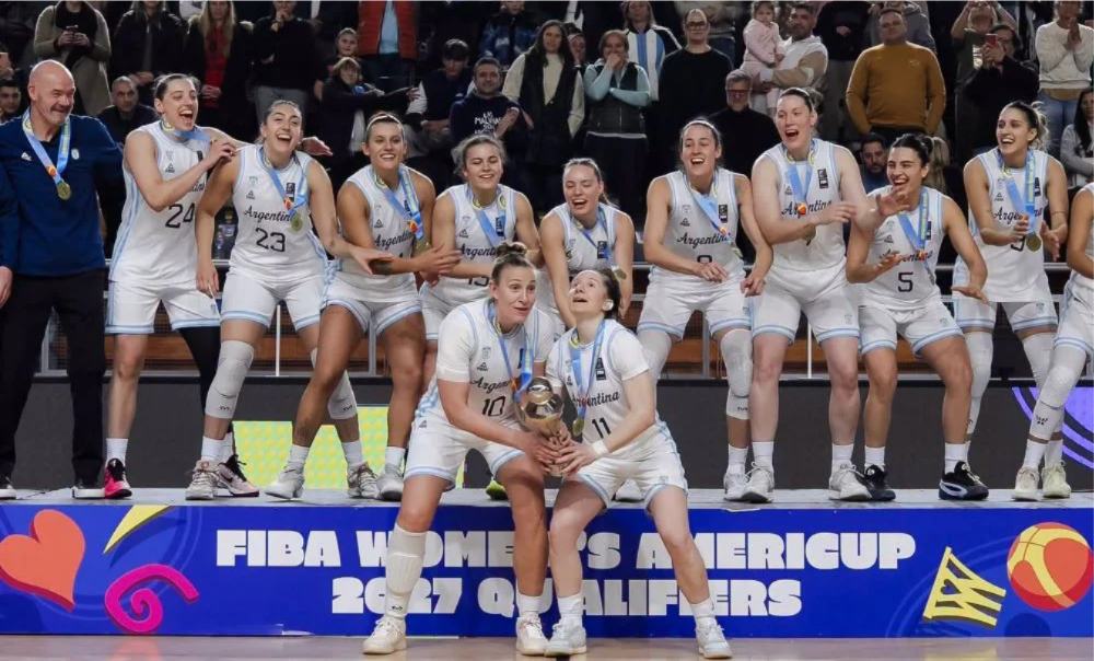 Argentina básquet femenino. Foto Sudamericano Femenino.
