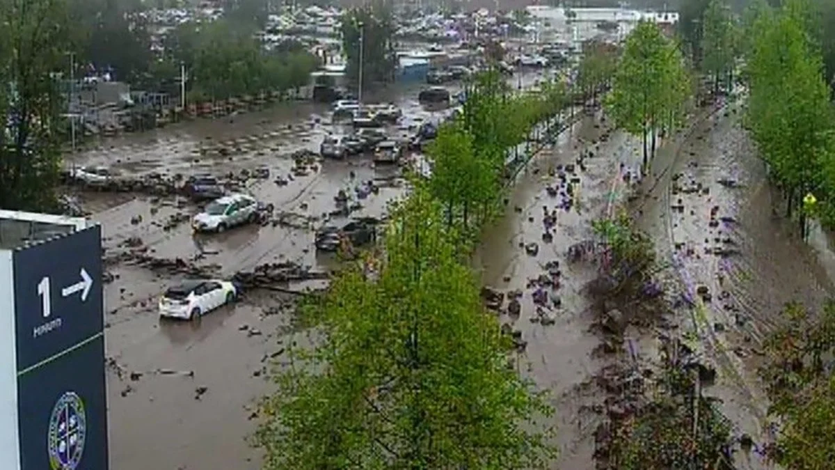 Aluvión en Santiago de Chile