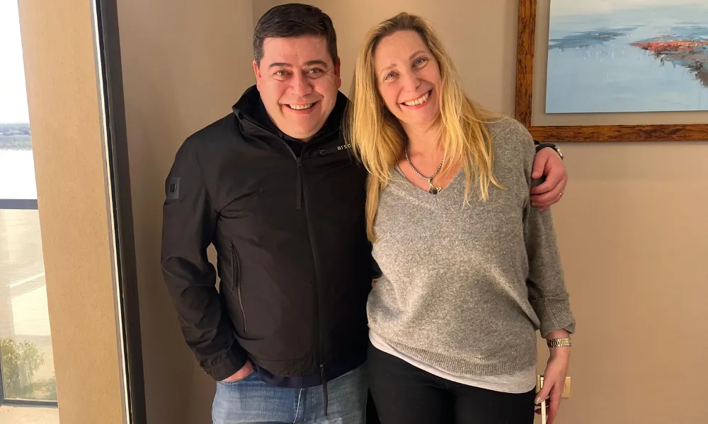 César Treffinger y Karina Milei