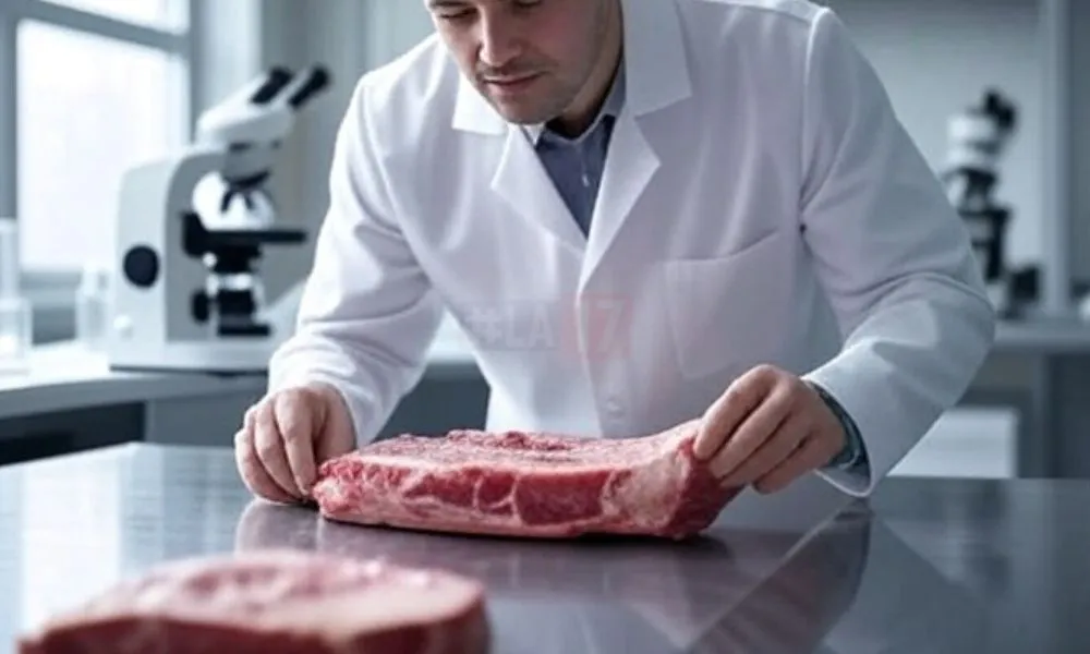 Imagen ilustrativa de analisis de carne generada por LA17