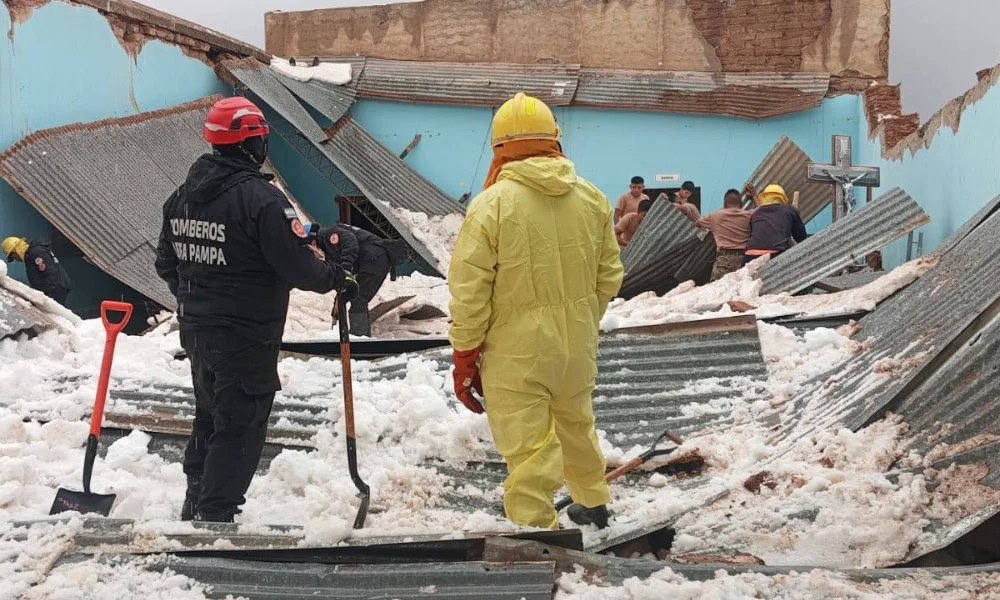 temporal de granizo en Abra Pampa