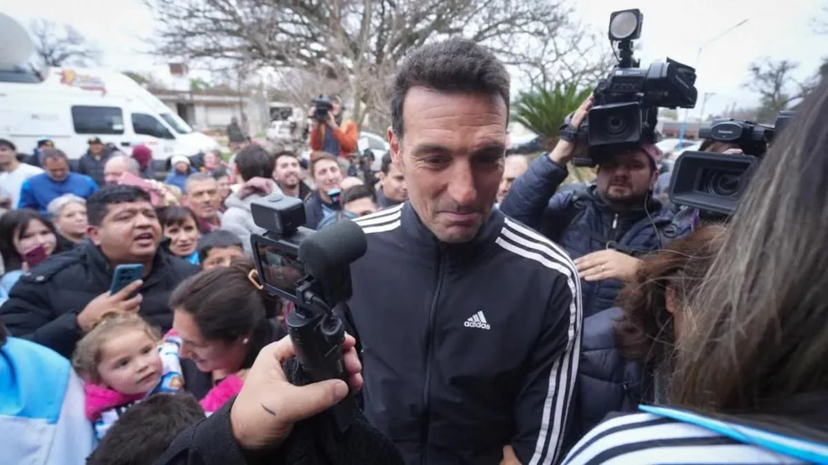 Lionel Scaloni en Pujato. Foto Cadena 3