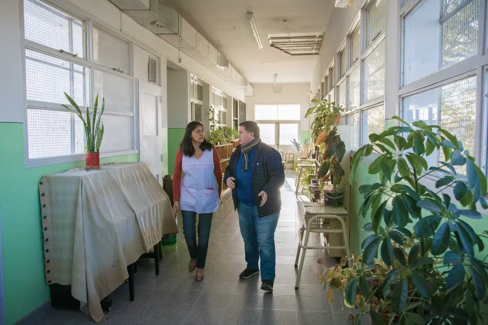 Obras de refacción en la Escuela N° 202 de Rawson