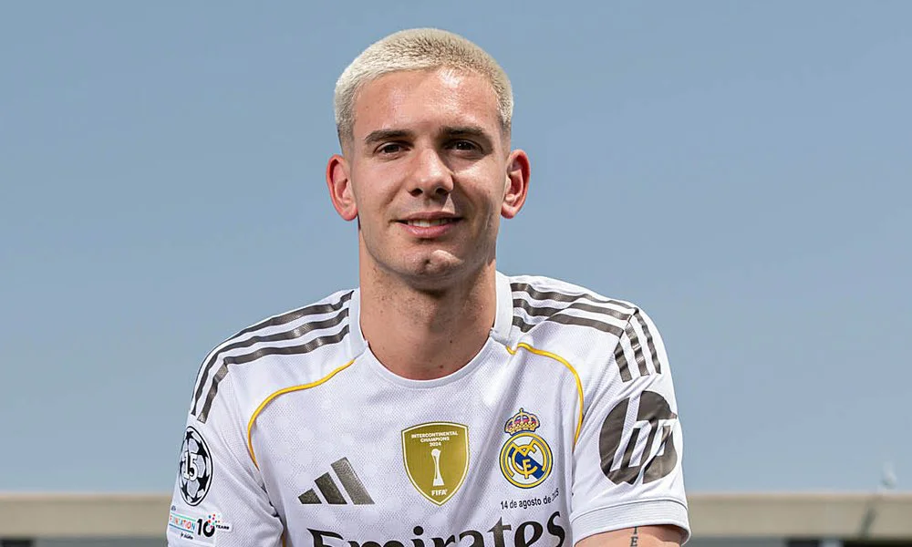 Franco Mastantuono. Foto X @realmadrid / Agencia NA