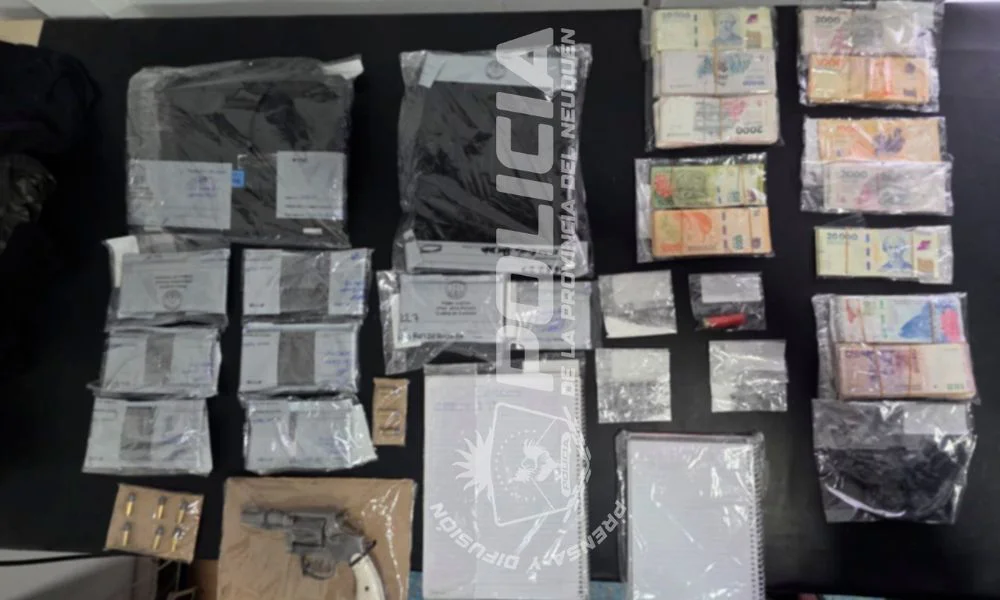 Drogas armas y dinero en Neuquén