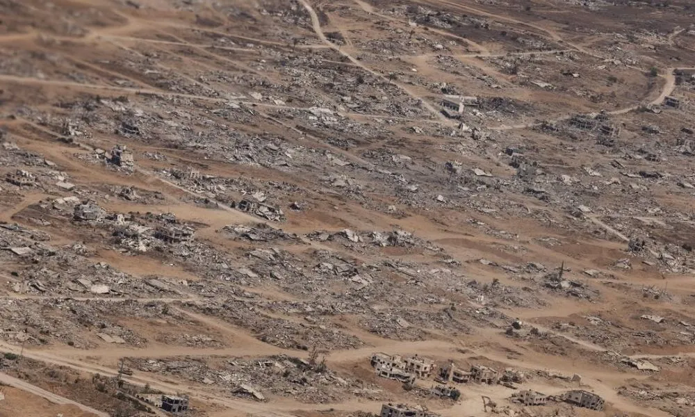 La destrucción en Gaza. Vista aérea (Foto: Diego Ibarra Sánchez)