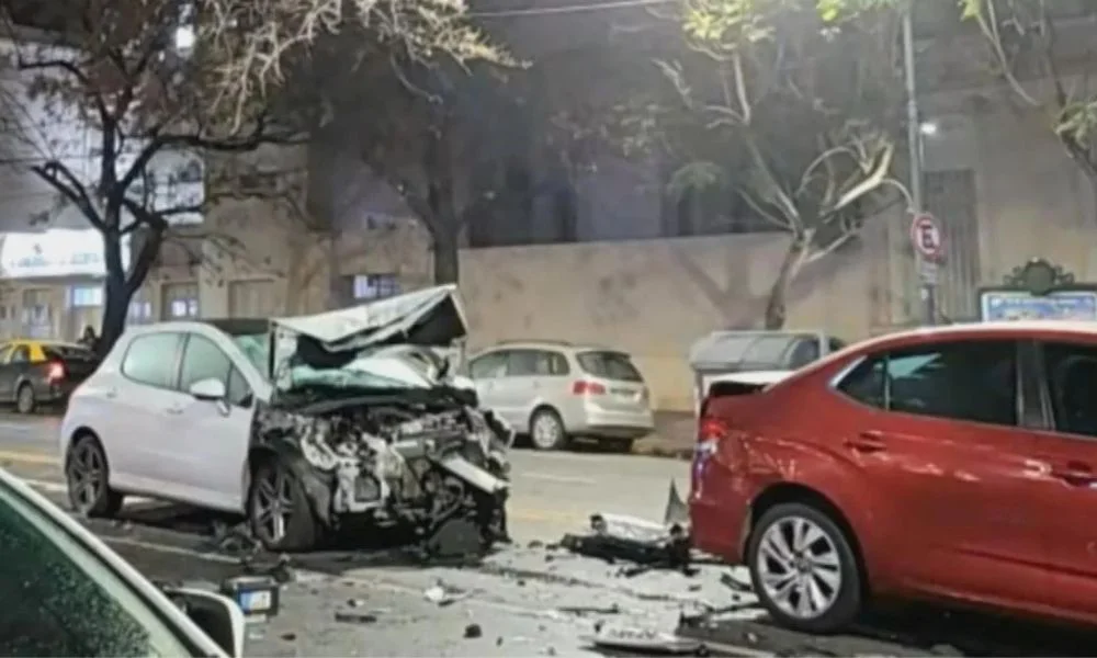 Choque múltiple en Belgrano. Foto El Litoral
