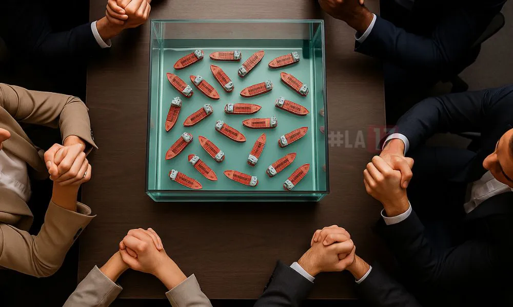 Crisis pesquera imagen ilustrativa generada por LA17 AI