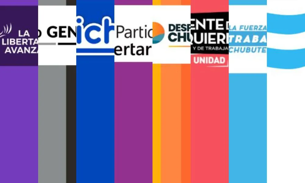 Boletas de las listas en Chubut
