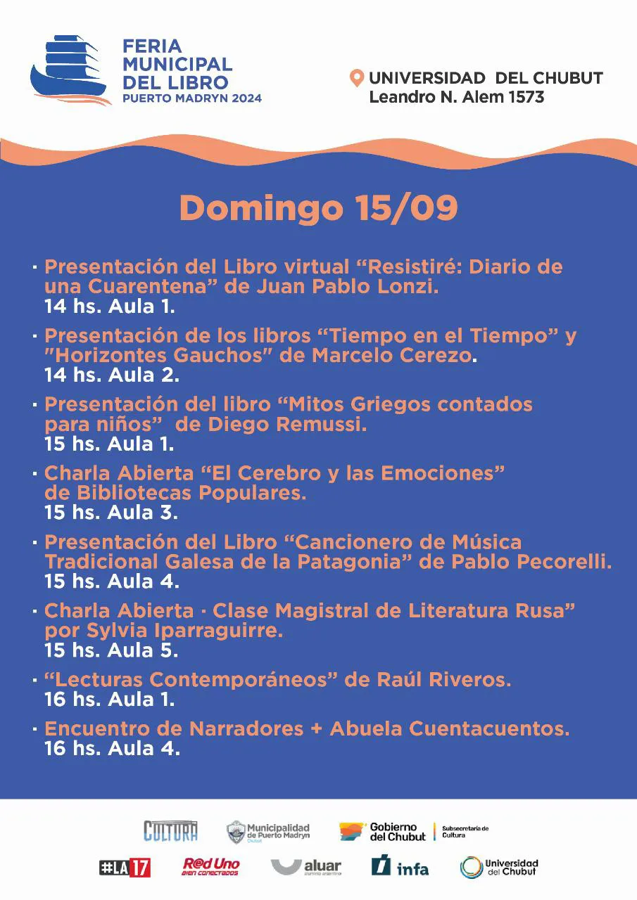 Feria del Libro de Puerto Madryn DOMINGO