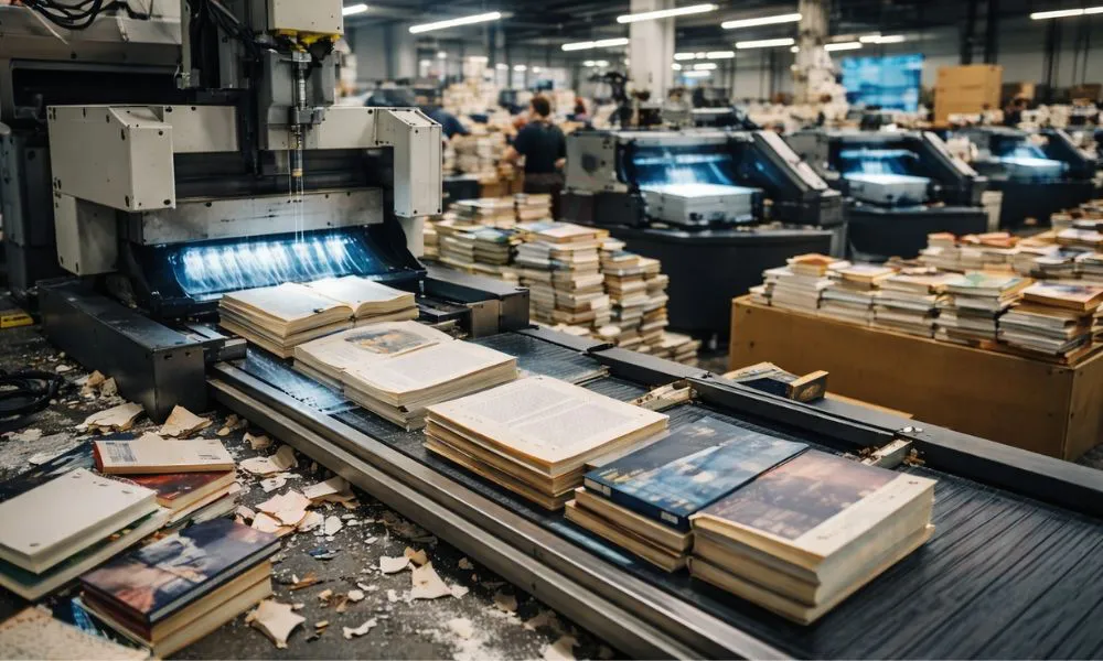 Compra y destrucción de libros. Imagen creada con IA generativa por #LA17