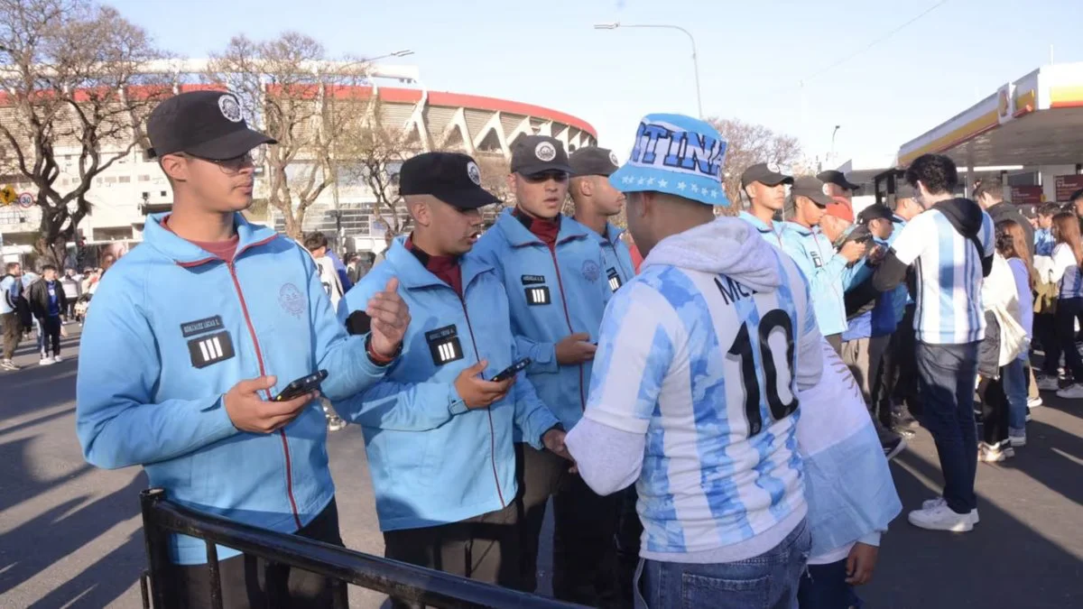 Operativo de seguridad en la despedida de Messi. Foto Buenos Aires Ciudad