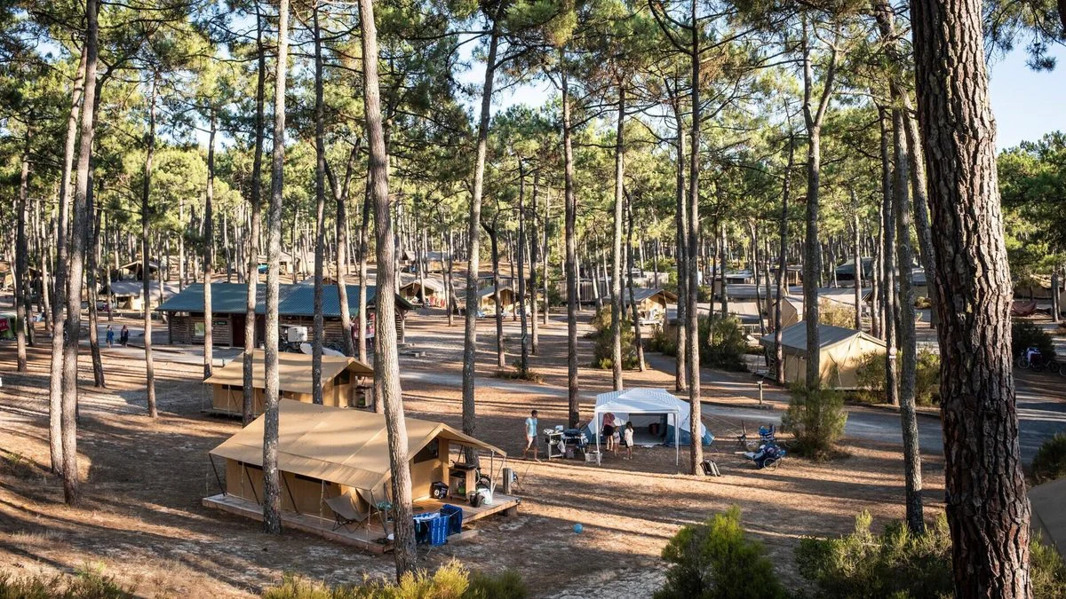 Camping de Huttopia en Mar Azul. Foto Huttopia Argentina