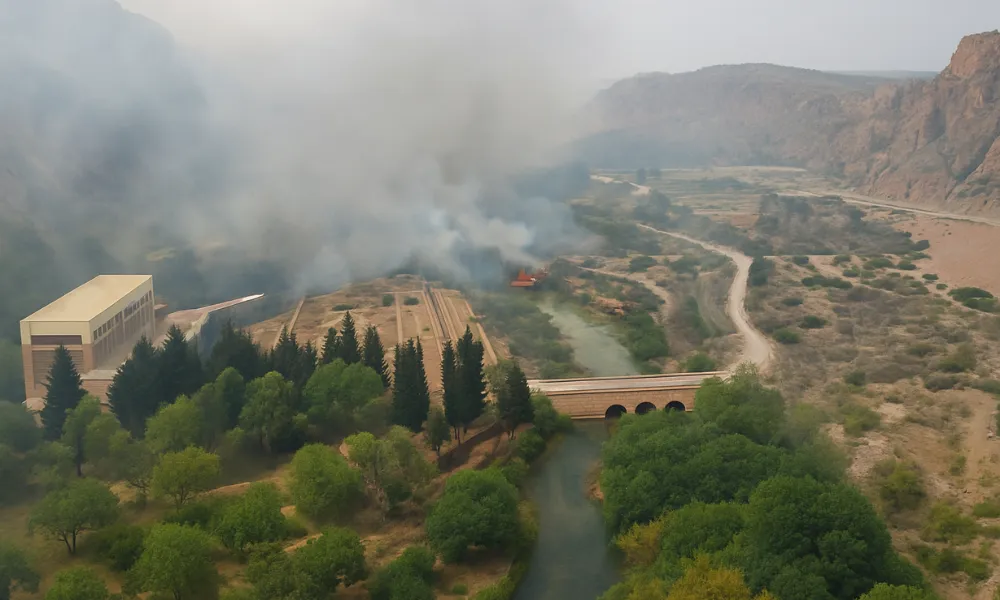 Incendio en el Dique Ameghino