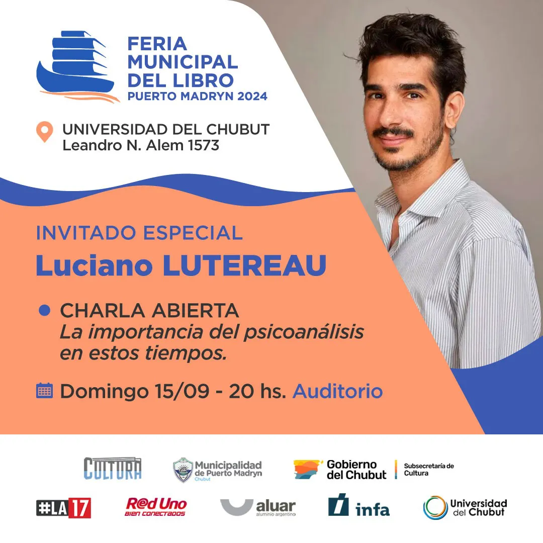 Luciano Lutereau en la Feria del Libro de Puerto Madryn