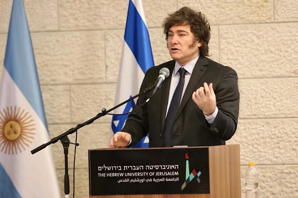 Javier Milei en Israel