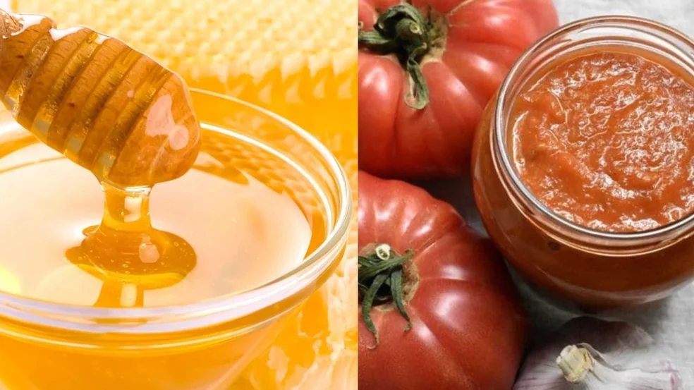 Miel y Salsa de tomate