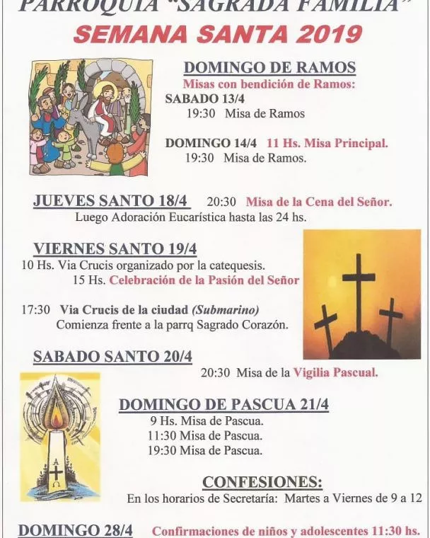 Actividades semana santa