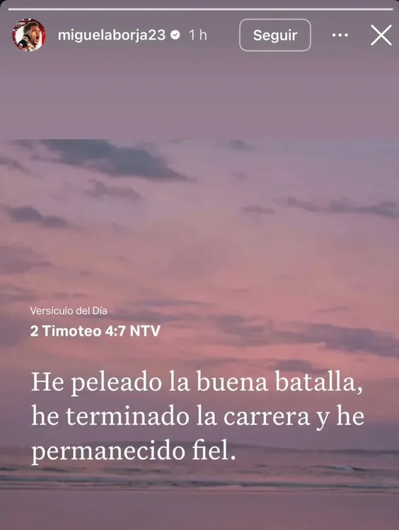 Miguel Borja publicó un pasaje bíblico que generó repercusión. 2