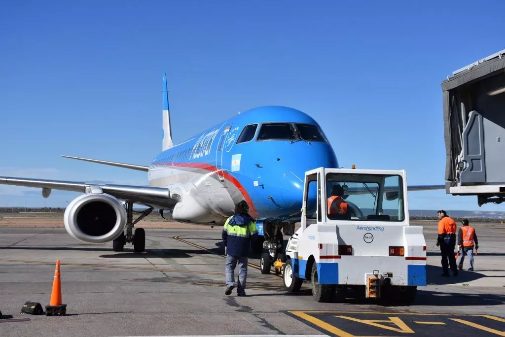 AEROLÍNEAS y EL CORREDOR ATLÁNTICO Y CON TRELEW A EL CALAFATE