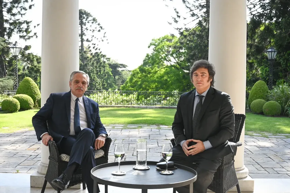 Fernández y Milei con la primera reunión de transición
